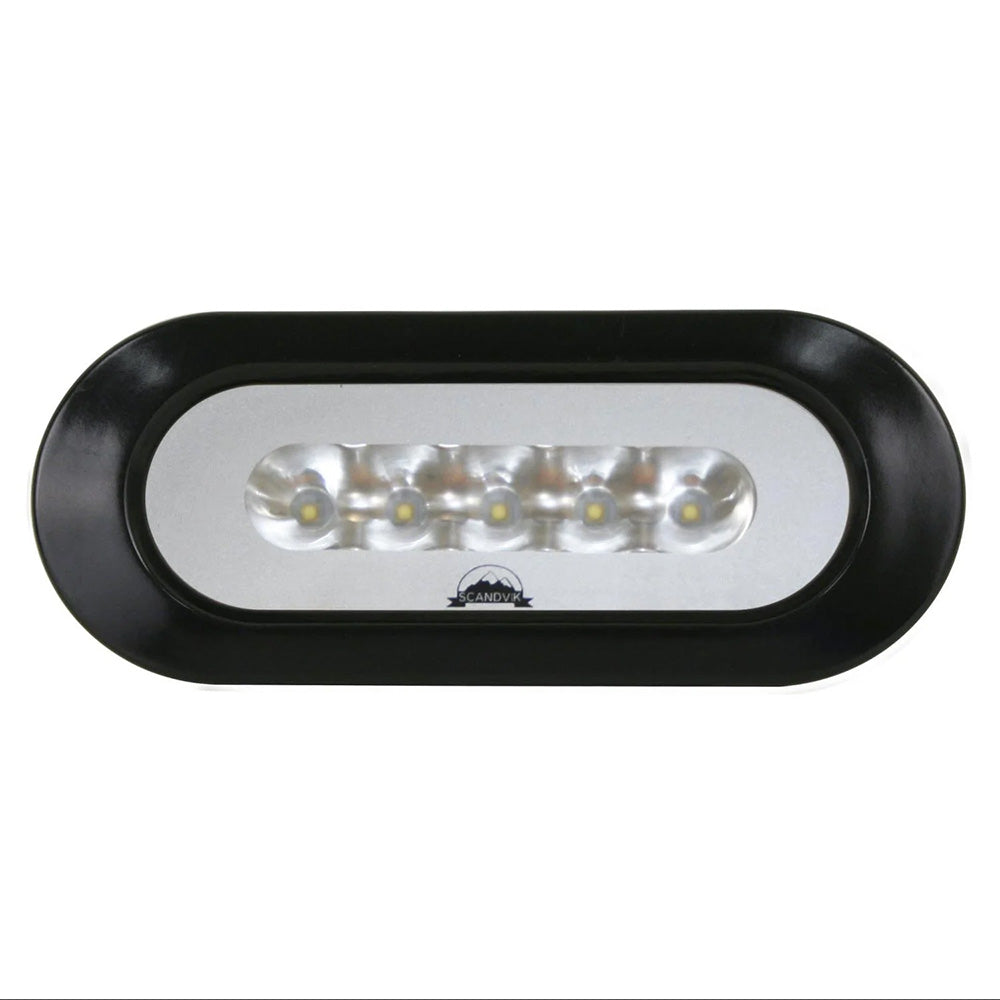 Scandvik Flush Mount Spreader Light  Black 41356P