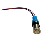 Bluewater 19mm Push Button Switch  OffOnOn Double Momentary Contact  BlueGreenRed LED  1 Lead 905721231