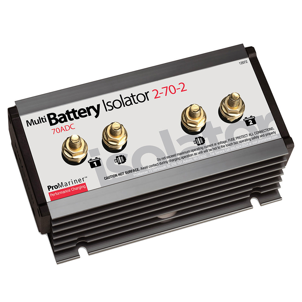 ProMariner Battery Isolator  2 Alternator  2 Battery  70 AMP 12072
