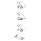 Scotty 333 Track Mounted Rod Tree  Rodmaster II Rod Holders 0333