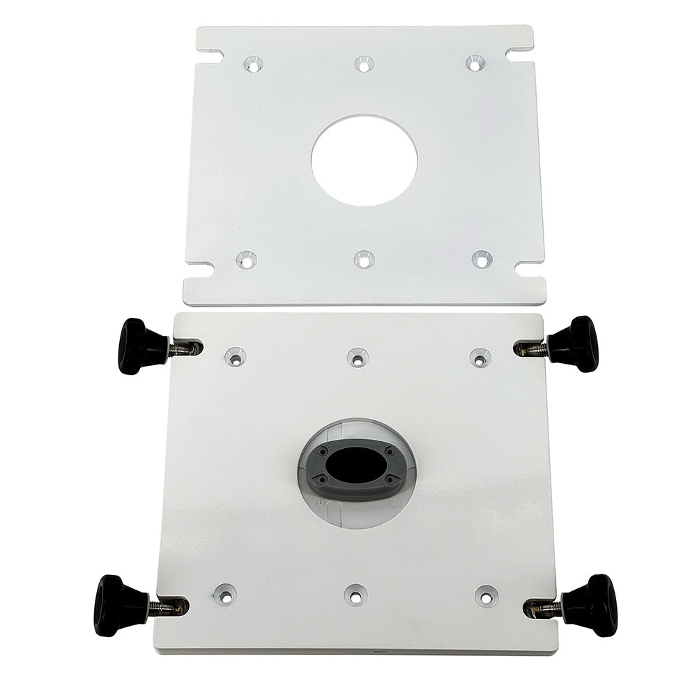 Seaview Removable Base fPedestal Mounts w10x10 Base Plate  White PMRB10