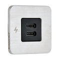 Scanstrut TILE USBC Interior Charging Socket  1224V  Stainless Steel Bezel SCTILE21