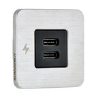 Scanstrut TILE USBC Interior Charging Socket  1224V  Stainless Steel Bezel SCTILE21