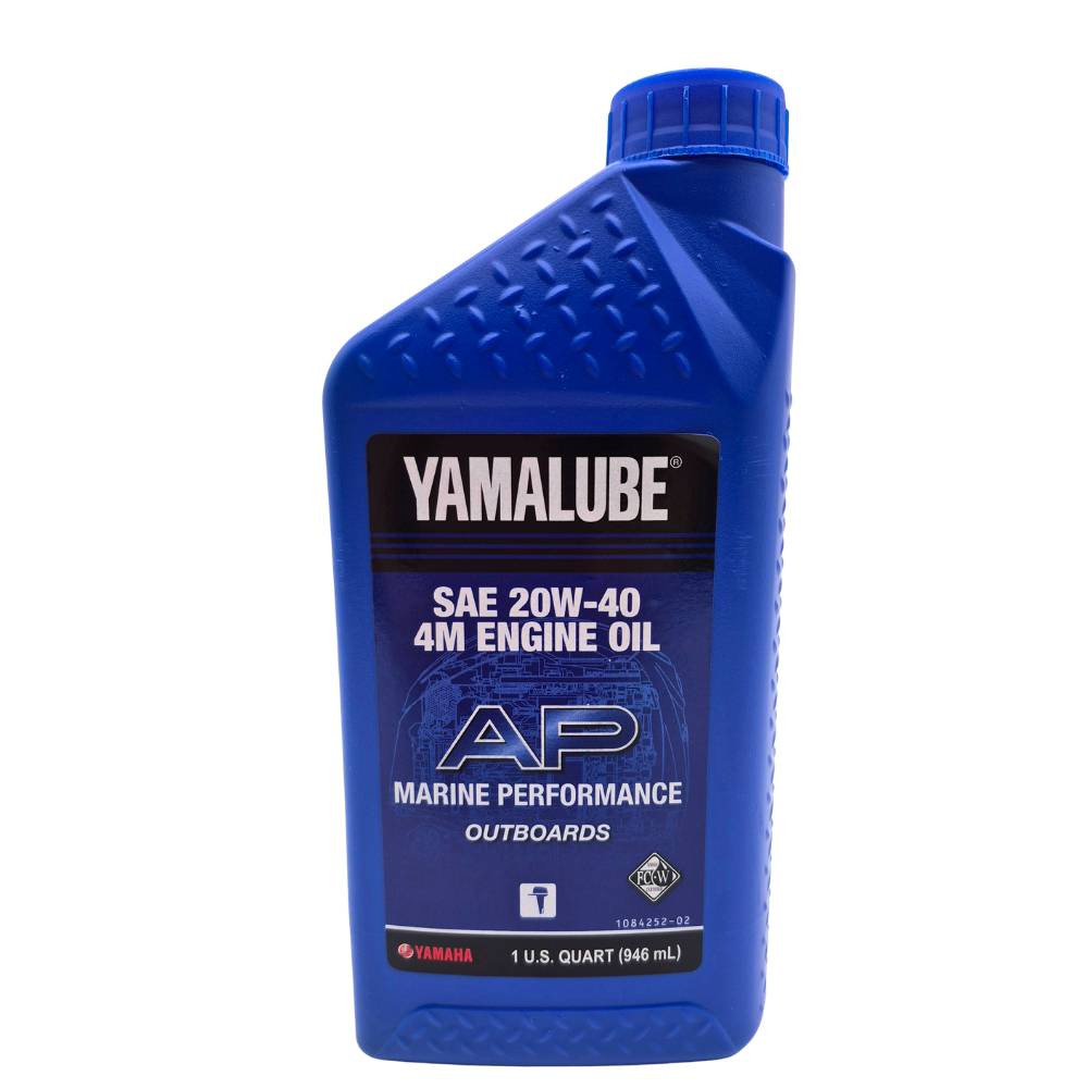 Yamalube 20W-40 Full Synthetic 4M FC-W Marine Engine Oil – Quart – LUB-20W40-FC-12 – OEM