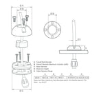 Scanstrut DS30S Vertical Cable Seal  Stainless Steel DS30S