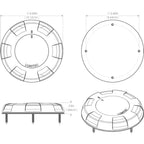 Lumitec Aurora LED Dome Light  White Finish  WhiteRed Dimming 101076