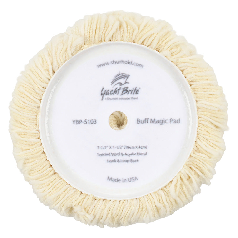 Shurhold Buff Magic Compounding Wool Pad  75 fPro Rotary Polisher YBP5103