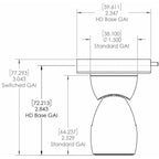Lumitec GAI2 White DimmingRed  Blue NonDimming Heavy Duty Base  White Housing 111802