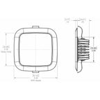 Lumitec Square Mirage Down Light  Warm White Dimming  HiCRI  Polished Bezel 116119