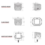 RIGID Industries DSeries PRO HybridSpot LED  Pair  White 602213