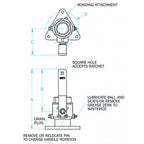 GROCO 1 Bronze TriFlanged Ball ValveSeacock FBV1000