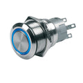 BEP PushButton Switch 12V Latching OnOff  Blue LED 80511000300