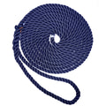 New England Ropes 12 Premium 3Strand Dock Line  Navy Blue  15 C60531600015