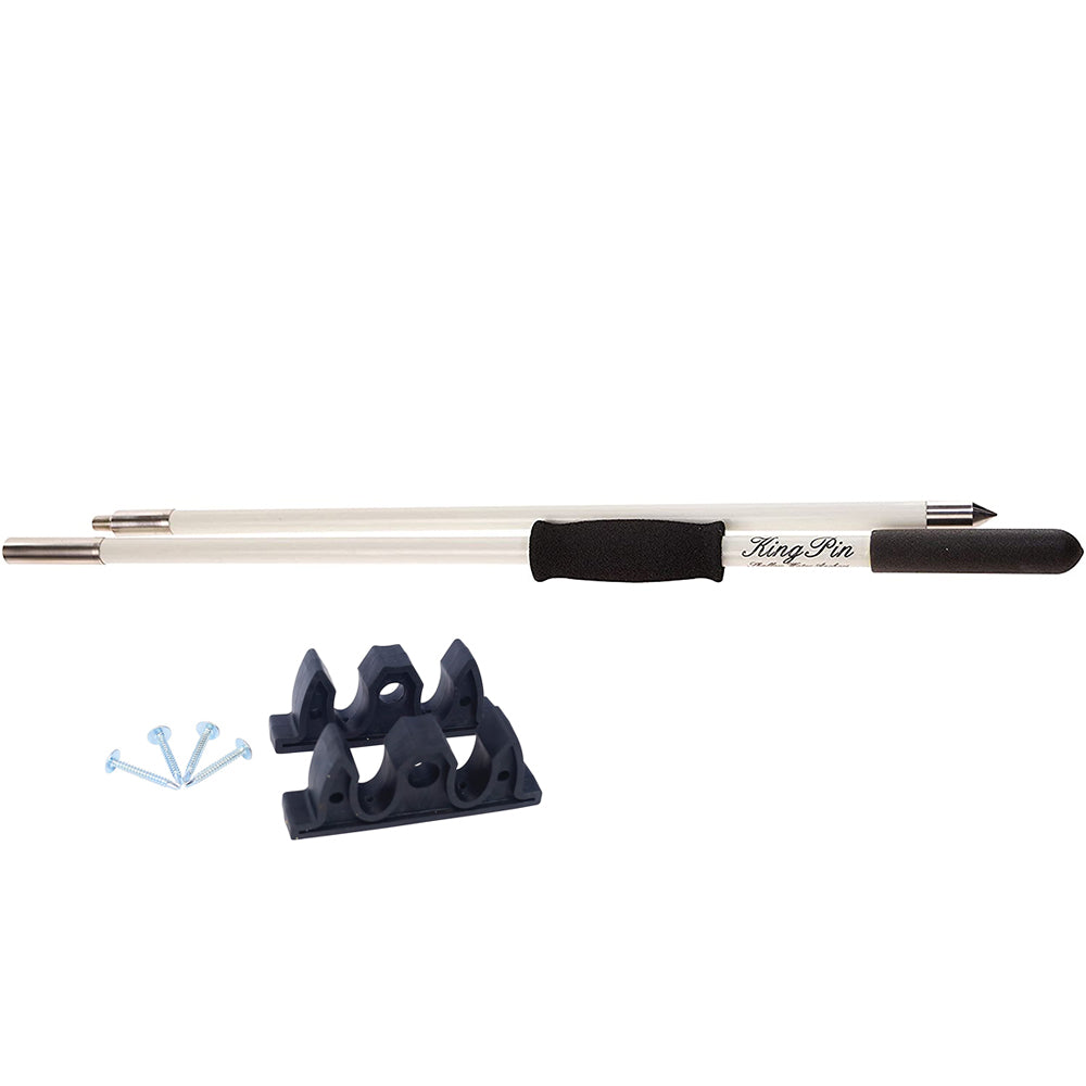 Panther 12 King Pin Anchor Pole  2Piece  White KPP120W