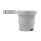 Camco ClampOn Rail Mounted Cup Holder  Large for Up to 2 Rail  Grey 53092