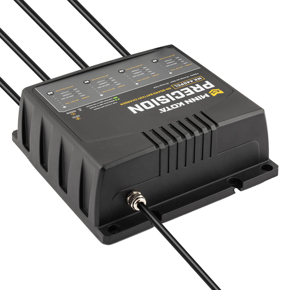 Minn Kota OnBoard Precision Charger MK440 PCL 4 Bank x 10 AMP LI Optimized Charger 1834401