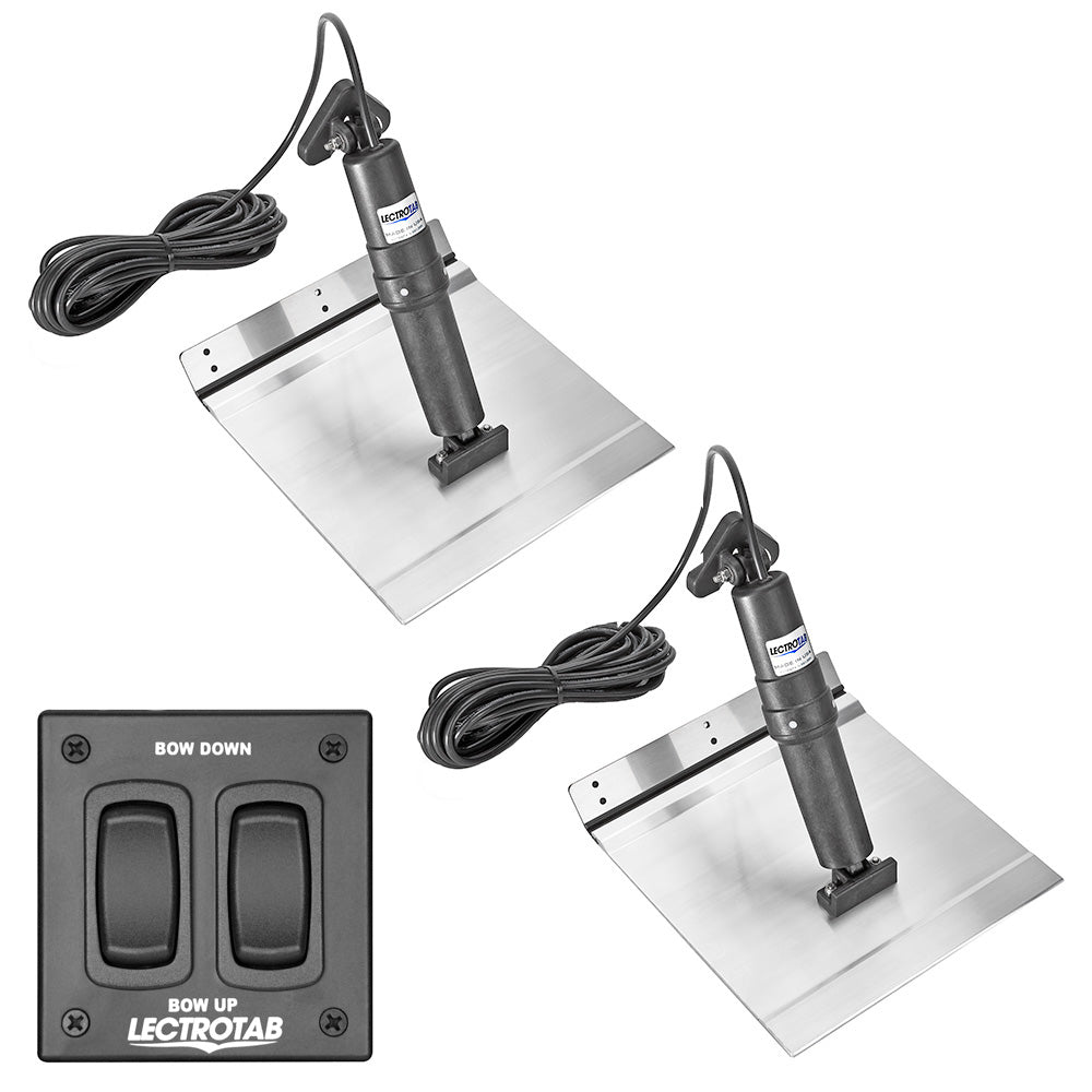 Lectrotab XKA Aluminum Alloy Trim Tab Kit wRocker Switch  12 x 12 XKAF12X12A
