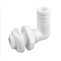Attwood White Plastic 90 Degree ThruHull Connector  118 Inner Diameter 38793