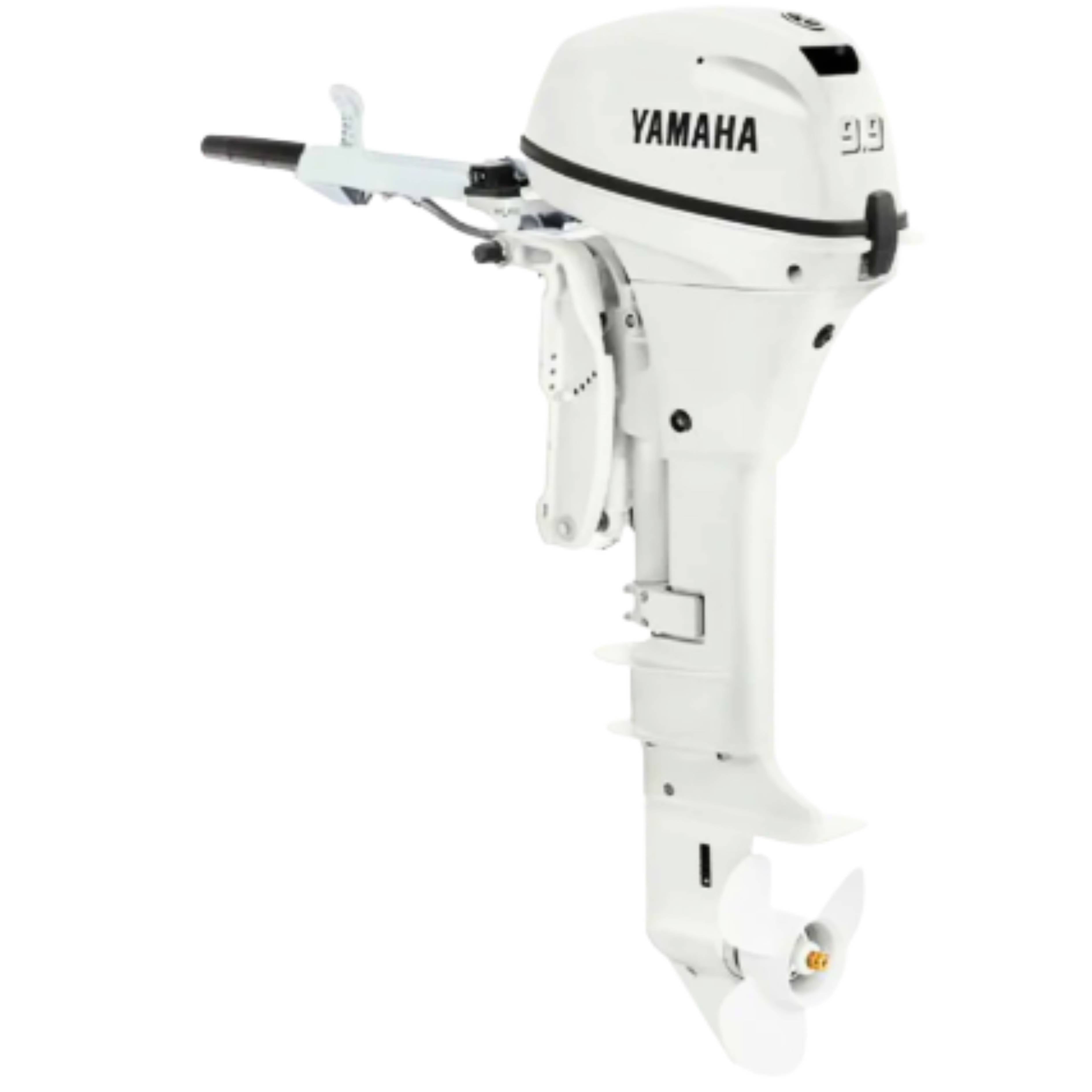 Yamaha F9.9SMHB2 Outboard | 9.9HP, Tiller, 15” Shaft, Manual Start, Pearlescent White – OEM