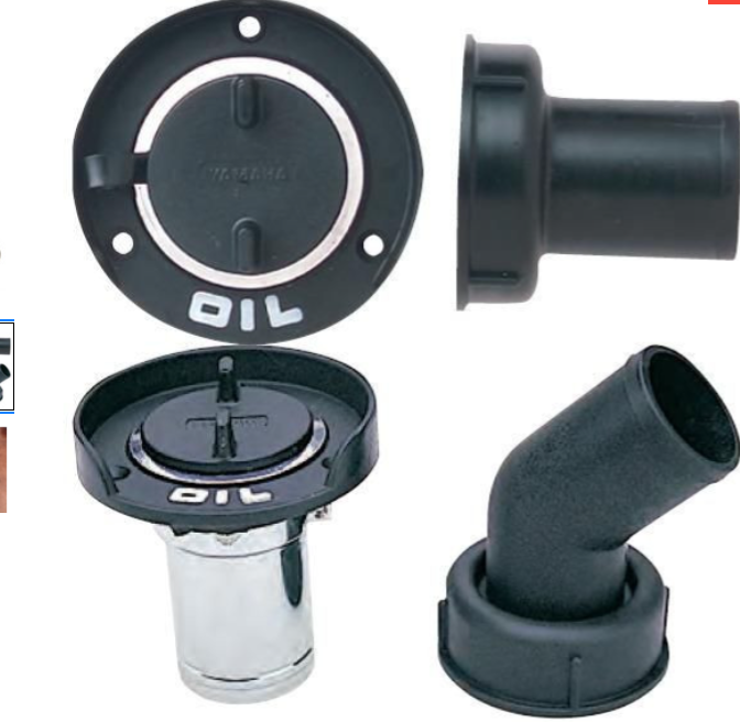 Yamaha Oil Deck Filler Kit | Straight, Keyless Screw-On Cap | ABB-PLATE-DE-CK